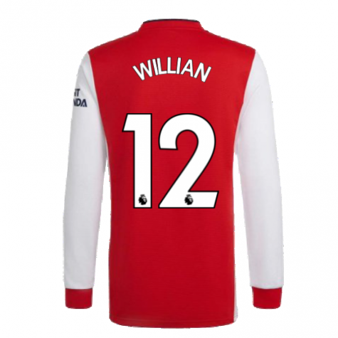 Arsenal 2021-2022 Long Sleeve Home Shirt (WILLIAN 12)
