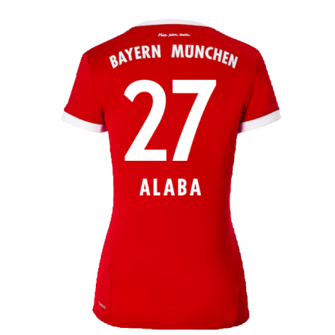 Bayern Munich 2017-18 Womens Home Shirt (XL) ((Excellent) XL) (Alaba 27)