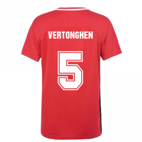 Belgium 2021 Polyester T-Shirt (Red) (VERTONGHEN 5)