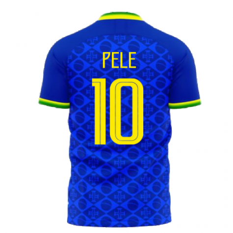 Brazil 2021-2022 Away Concept Football Kit (Fans Culture) (PELE 10)