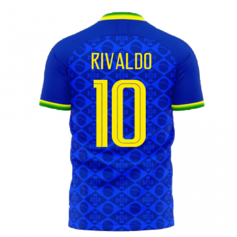 Brazil 2021-2022 Away Concept Football Kit (Fans Culture) (RIVALDO 10)