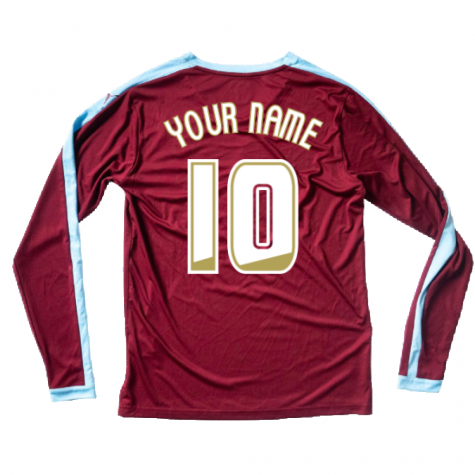 Burnley 2015-16 Long Sleeve Home Shirt ((Excellent) S) (Your Name)
