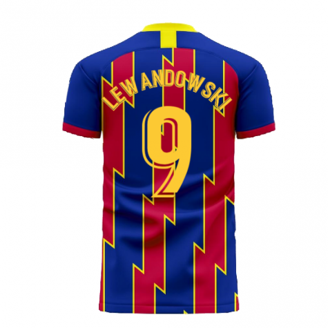 Catalonia 2025-2026 Home Concept Football Kit (Libero) (LEWANDOWSKI 9)