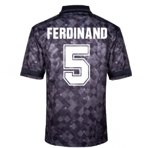 England 1990 Black Out Retro Football Shirt (FERDINAND 5)