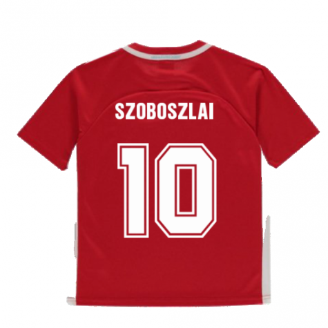 Hungary 2021 Polyester T-Shirt (Red) - Kids (Szoboszlai 10)
