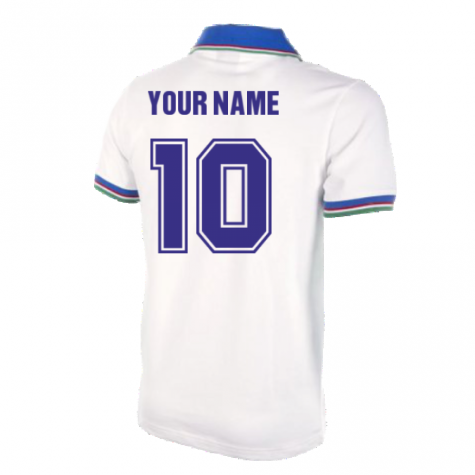 Italy Away World Cup 1982 Short Sleeve Retro Football Shirt (Your Name)