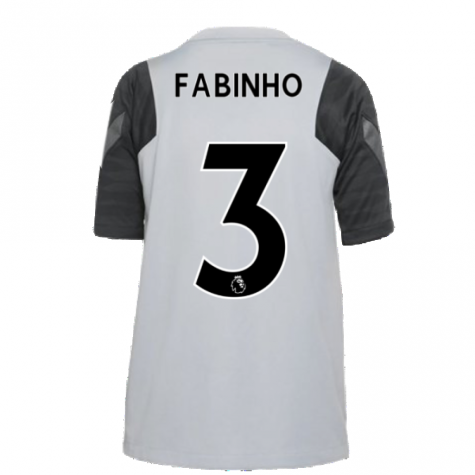Liverpool 2021-2022 CL Training Shirt (Wolf Grey) - Kids (FABINHO 3)
