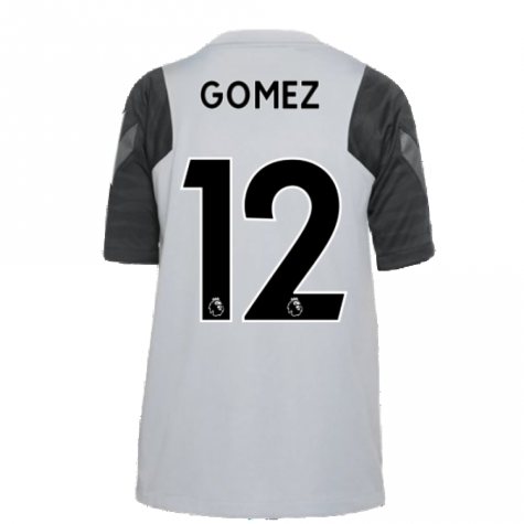 Liverpool 2021-2022 CL Training Shirt (Wolf Grey) - Kids (GOMEZ 12)