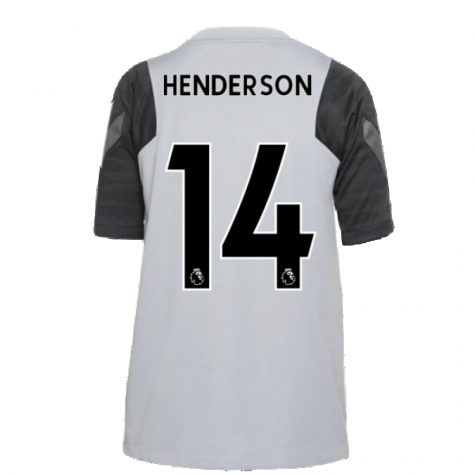 Liverpool 2021-2022 CL Training Shirt (Wolf Grey) - Kids (HENDERSON 14)