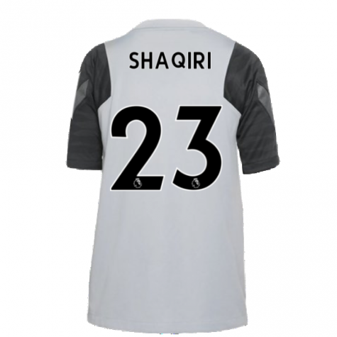 Liverpool 2021-2022 CL Training Shirt (Wolf Grey) - Kids (SHAQIRI 23)