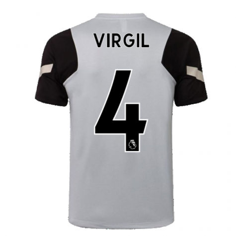 Liverpool 2021-2022 CL Training Shirt (Wolf Grey) (VIRGIL 4)