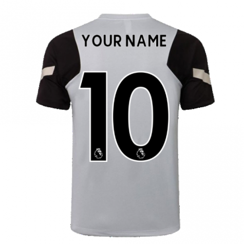 Liverpool 2021-2022 CL Training Shirt (Wolf Grey) (Your Name)