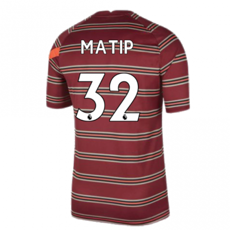 Liverpool 2021-2022 Pre-Match Training Shirt (Red) - Kids (MATIP 32)