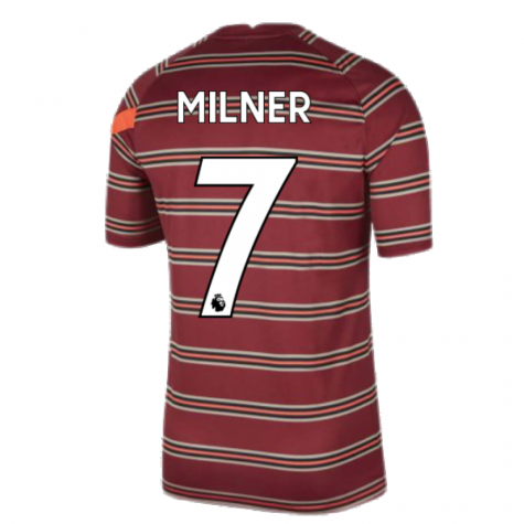 Liverpool 2021-2022 Pre-Match Training Shirt (Red) - Kids (MILNER 7)