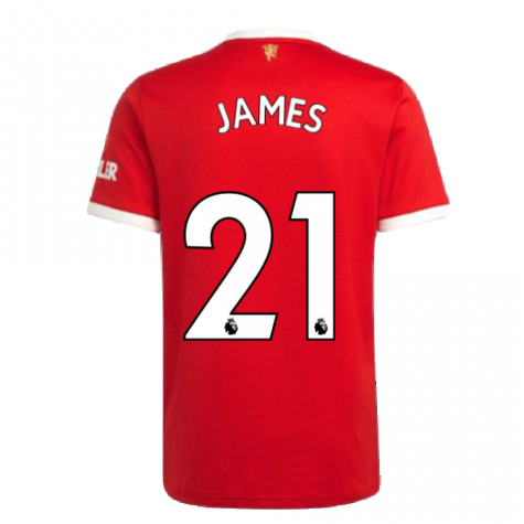 Man Utd 2021-2022 Home Shirt (JAMES 21)