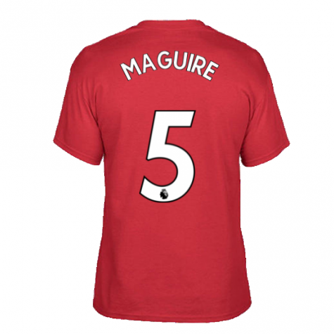 Man Utd 2021-2022 STR Graphic Tee (Red) (MAGUIRE 5)