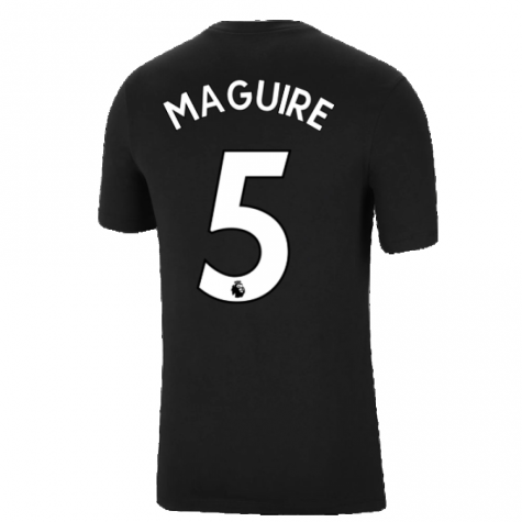 Man Utd 2021-2022 Tee (Black) (MAGUIRE 5)