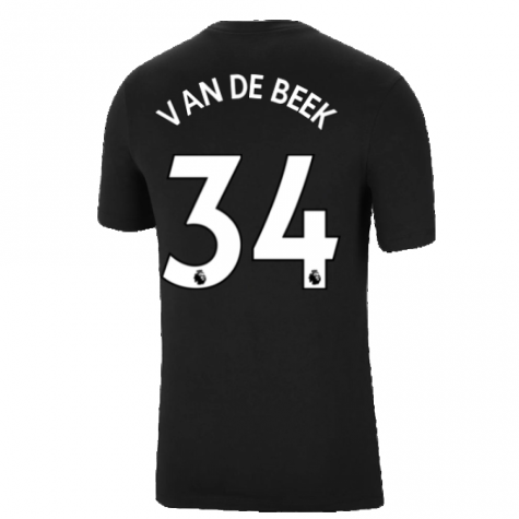 Man Utd 2021-2022 Tee (Black) (VAN DE BEEK 34)