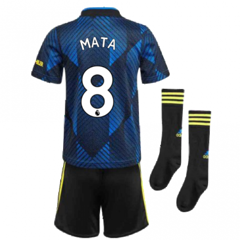 Man Utd 2021-2022 Third Mini Kit (Blue) (MATA 8)
