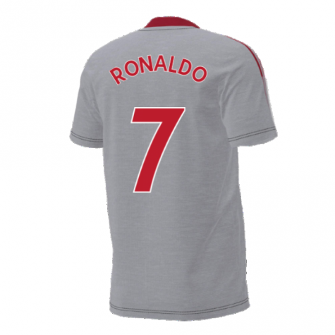 Man Utd 2021-2022 Training Tee (Grey) (RONALDO 7)