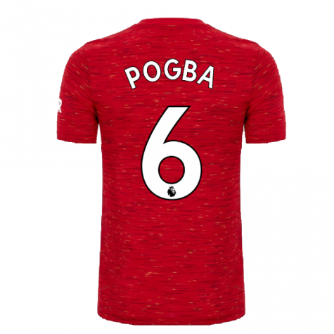 Manchester United 2020-21 Home Shirt ((Excellent) S) (Pogba 6)