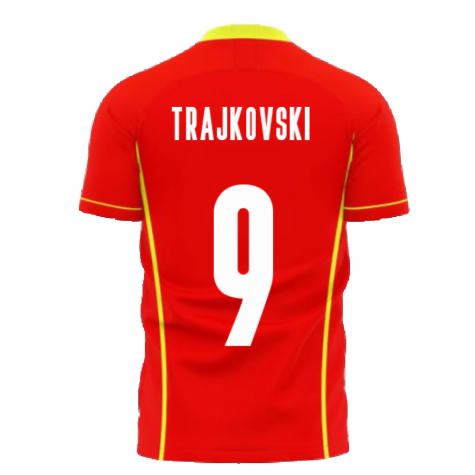 North Macedonia 2025-2026 Home Concept Shirt (Libero) (TRAJKOVSKI 9)