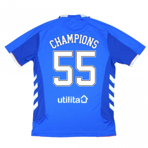 Rangers 2018-19 Home Shirt ((Excellent) L) (Champions 55)