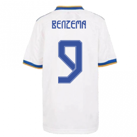 Real Madrid 2021-2022 Home Shirt (Kids) (BENZEMA 9)