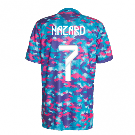 Real Madrid 2021-2022 Pre-Match Training Shirt (Pink) (HAZARD 7)