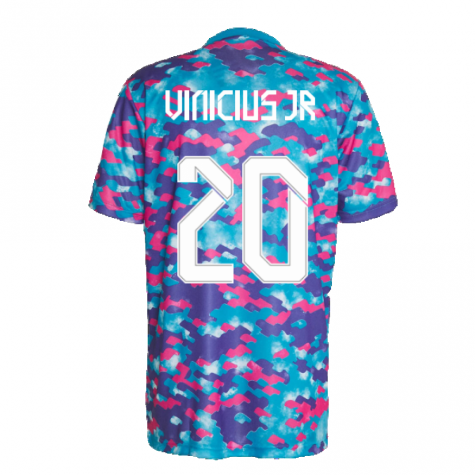 Real Madrid 2021-2022 Pre-Match Training Shirt (Pink) (VINI JR 20)