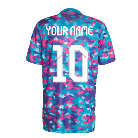 Real Madrid 2021-2022 Pre-Match Training Shirt (Pink) (Your Name)