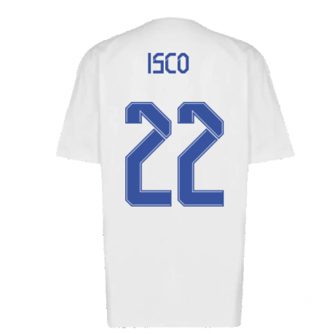 Real Madrid 2021-2022 Training Tee (White-Blue) (ISCO 22)