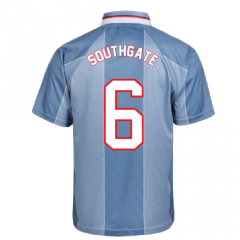 Score Draw England 1996 Away Euro Championship Retro Football Shirt (SOUTHGATE 6)