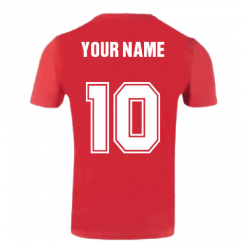 Wales 2021 Polyester T-Shirt (Red) (Your Name)