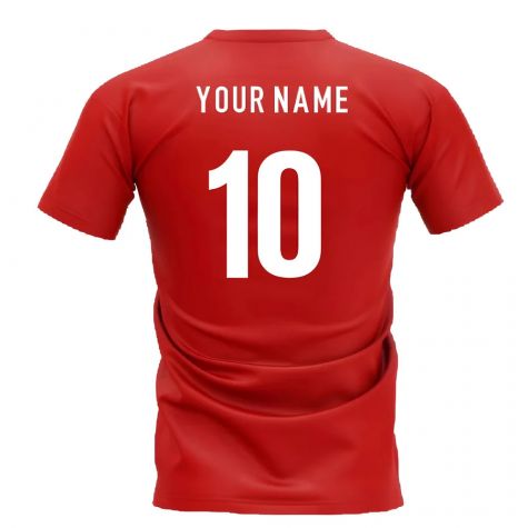 Wales Team T-Shirt - Red (Your Name)