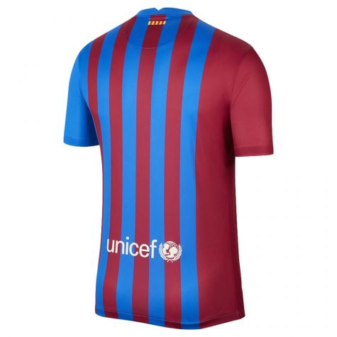 2021-2022 Barcelona Home Shirt (AUBAMEYANG 25)