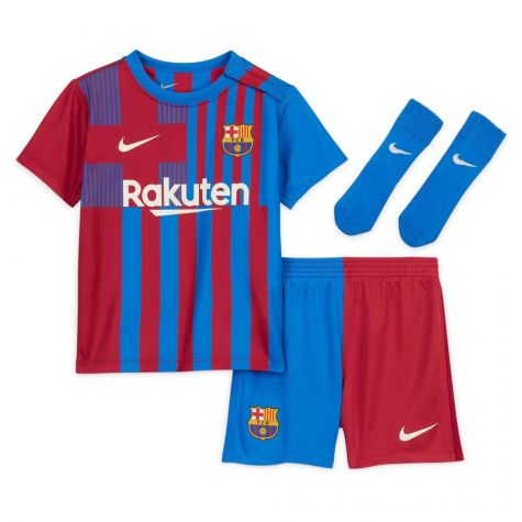 2021-2022 Barcelona Infants Home Kit (AUBAMEYANG 25)