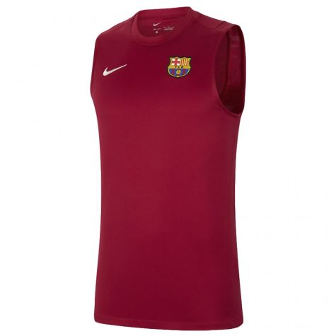 2021-2022 Barcelona Sleeveless Top (Red) (RIVALDO 10)