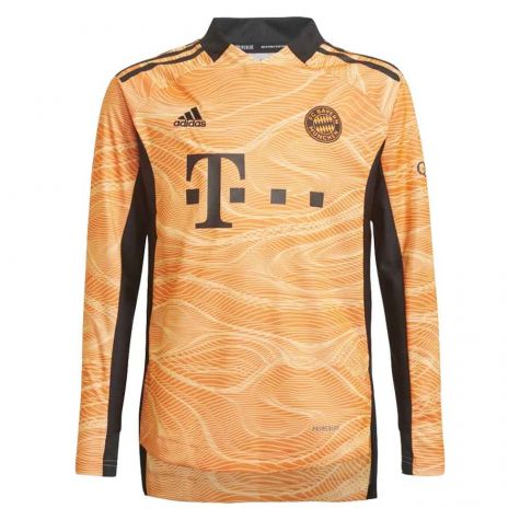 2021-2022 Bayern Munich Home Goalkeeper Shirt (Orange) (Your Name)