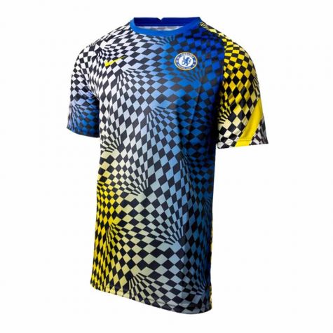 2021-2022 Chelsea Dry Pre-Match Training Shirt (Blue) (T SILVA 6)