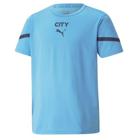 2021-2022 Man City Pre Match Jersey (Light Blue) (HAALAND 9)