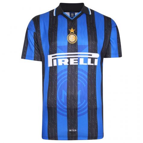 1998 Inter Milan Score Draw Home Shirt (Djorkaeff 6)