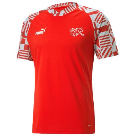 2022-2023 Switzerland Pre-Match Jersey (Red) (Xhaka 10)