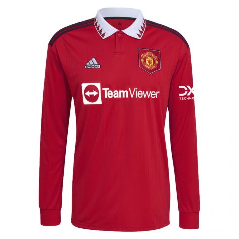 2022-2023 Man Utd Long Sleeve Home Shirt (ALEX TELLES 27)