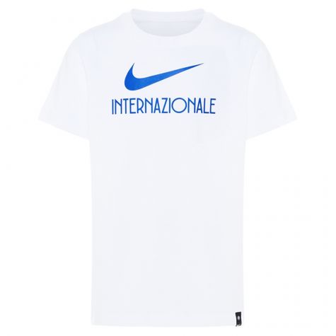2022-2023 Inter Milan Swoosh Tee (White) - Kids (BARELLA 23)