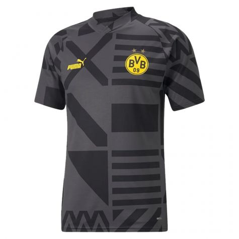 2022-2023 Borussia Dortmund Pre-Match Shirt (Black-Asphalt) (HALLER 9)