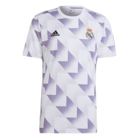 2022-2023 Real Madrid Pre-Match Shirt (White) (TCHOUAMENI 18)