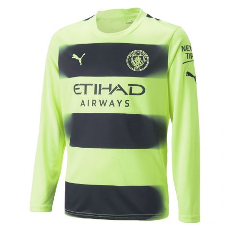 2022-2023 Man City Long Sleeve Third Shirt (HAALAND 9)