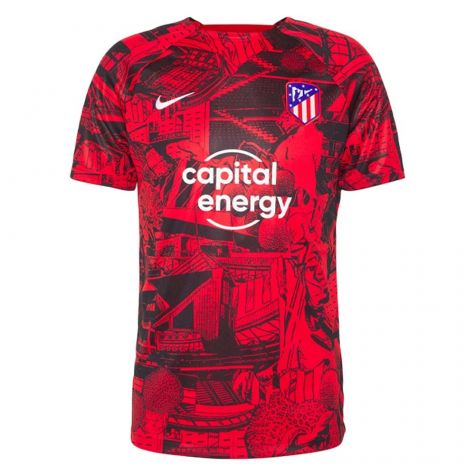 2022-2023 Atletico Madrid Pre-Match Training Shirt (Red) (Your Name)