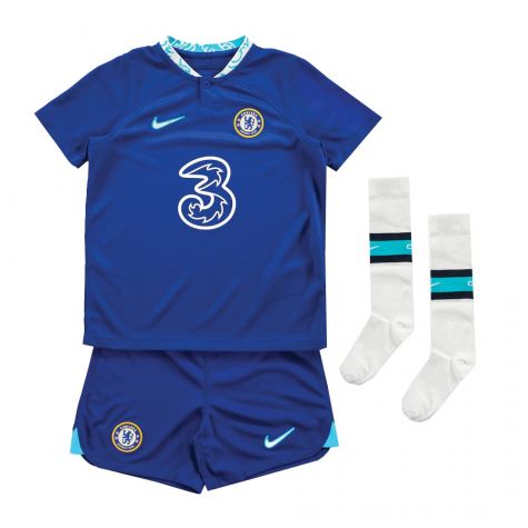 2022-2023 Chelsea Little Boys Home Mini Kit (LUKAKU 9)